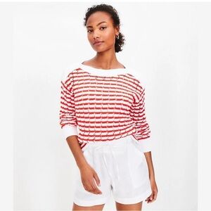 Striped Red and White Women's Sweater
